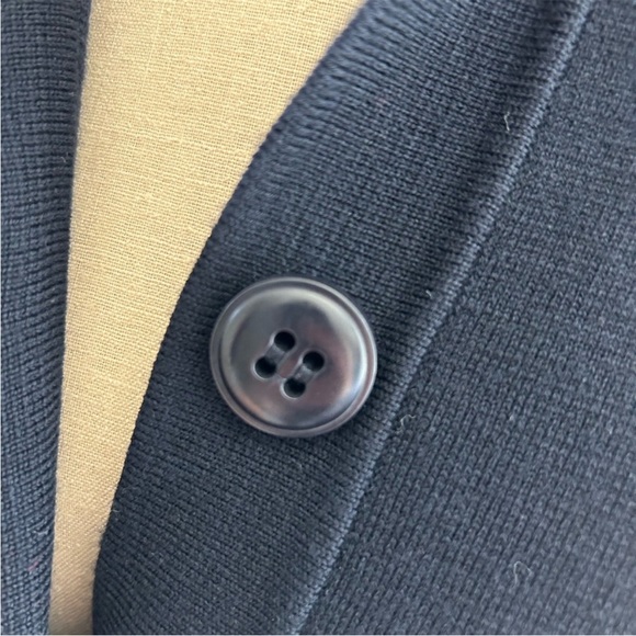 J.Crew Lady Jacket Cardigan navy wool silk ruffle NWOT - Picture 8 of 10